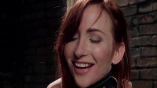 Zippered redhead fucked by bbc