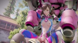3D DVa Sucking and Rides on a Big Cock